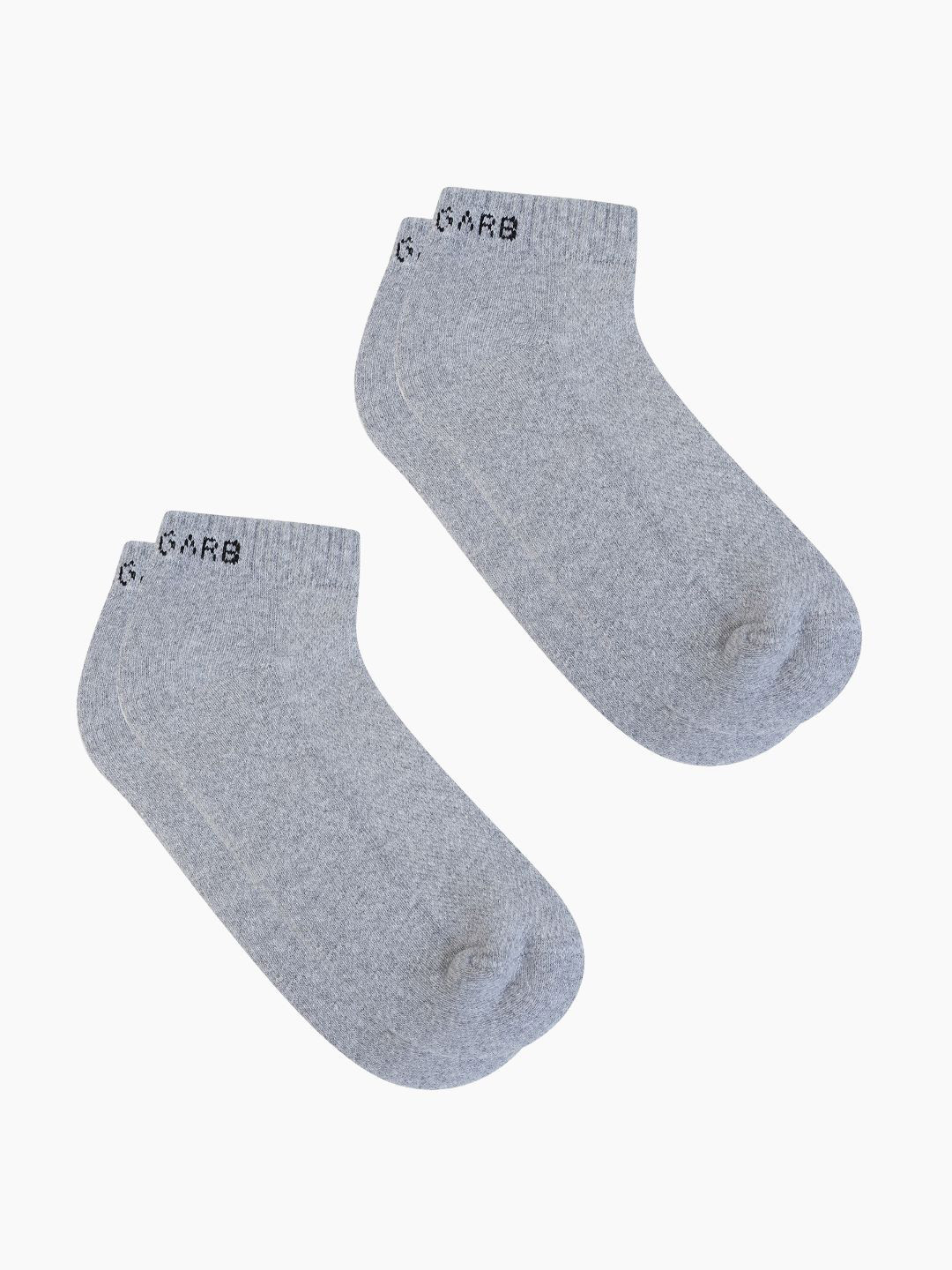 AIR GARB Pack of 2  Grey Low Ankle Pure Cotton Cushioned Socks