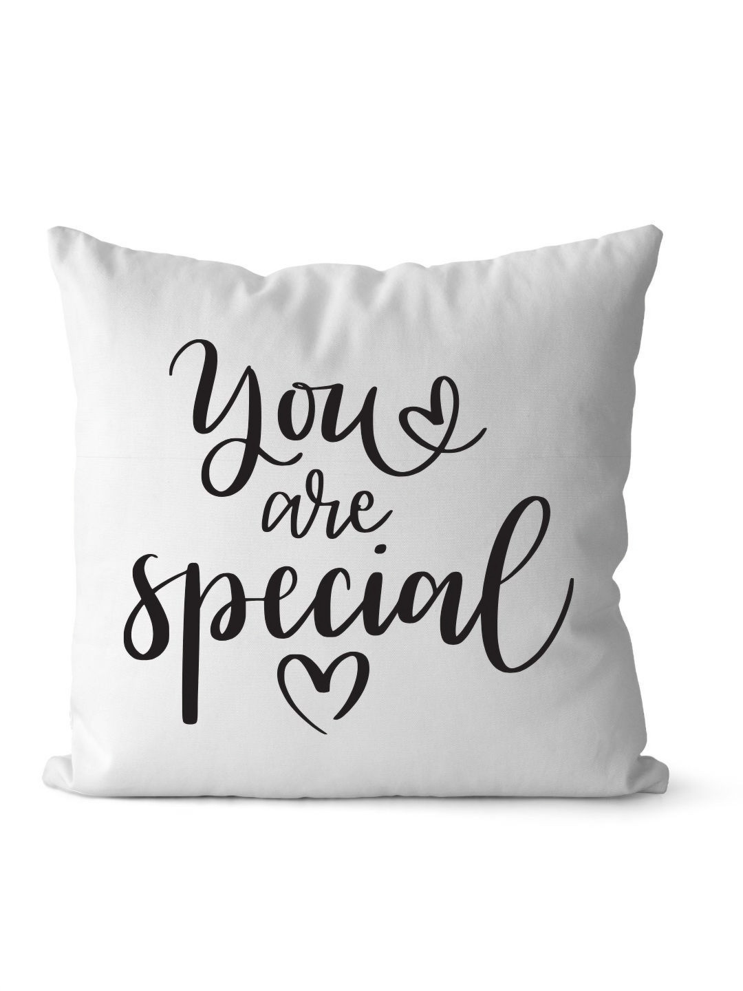 Loops n knots White & Black You Are Special Printed Pre-Filled Cushion