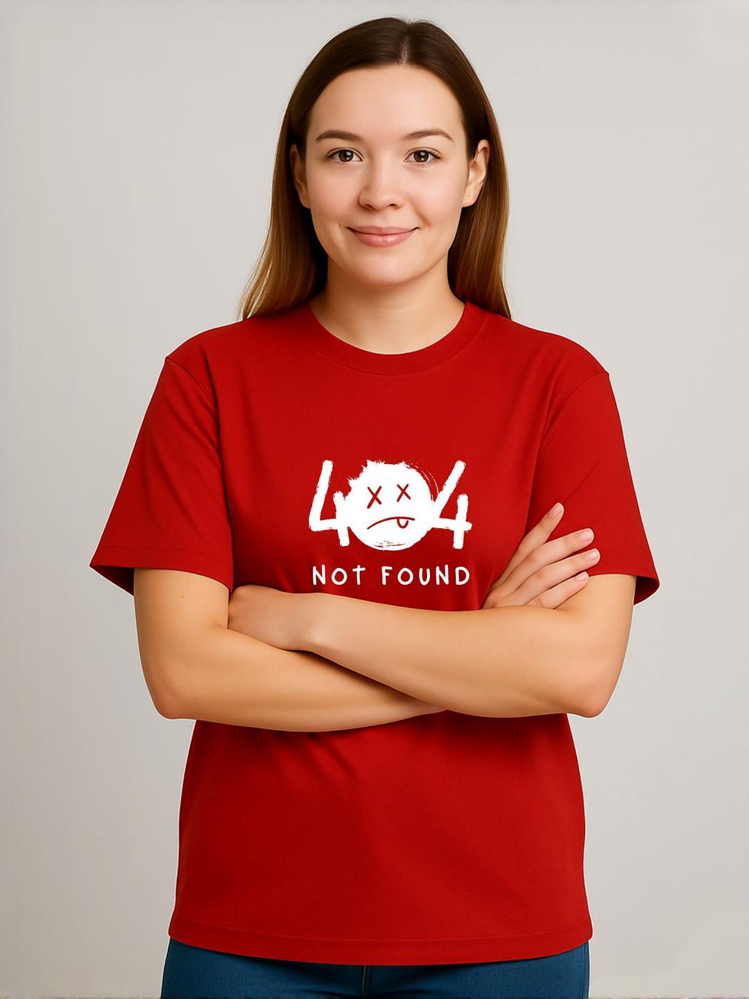 PVC RAIMENTS Women Cotton Red Printed T-shirt