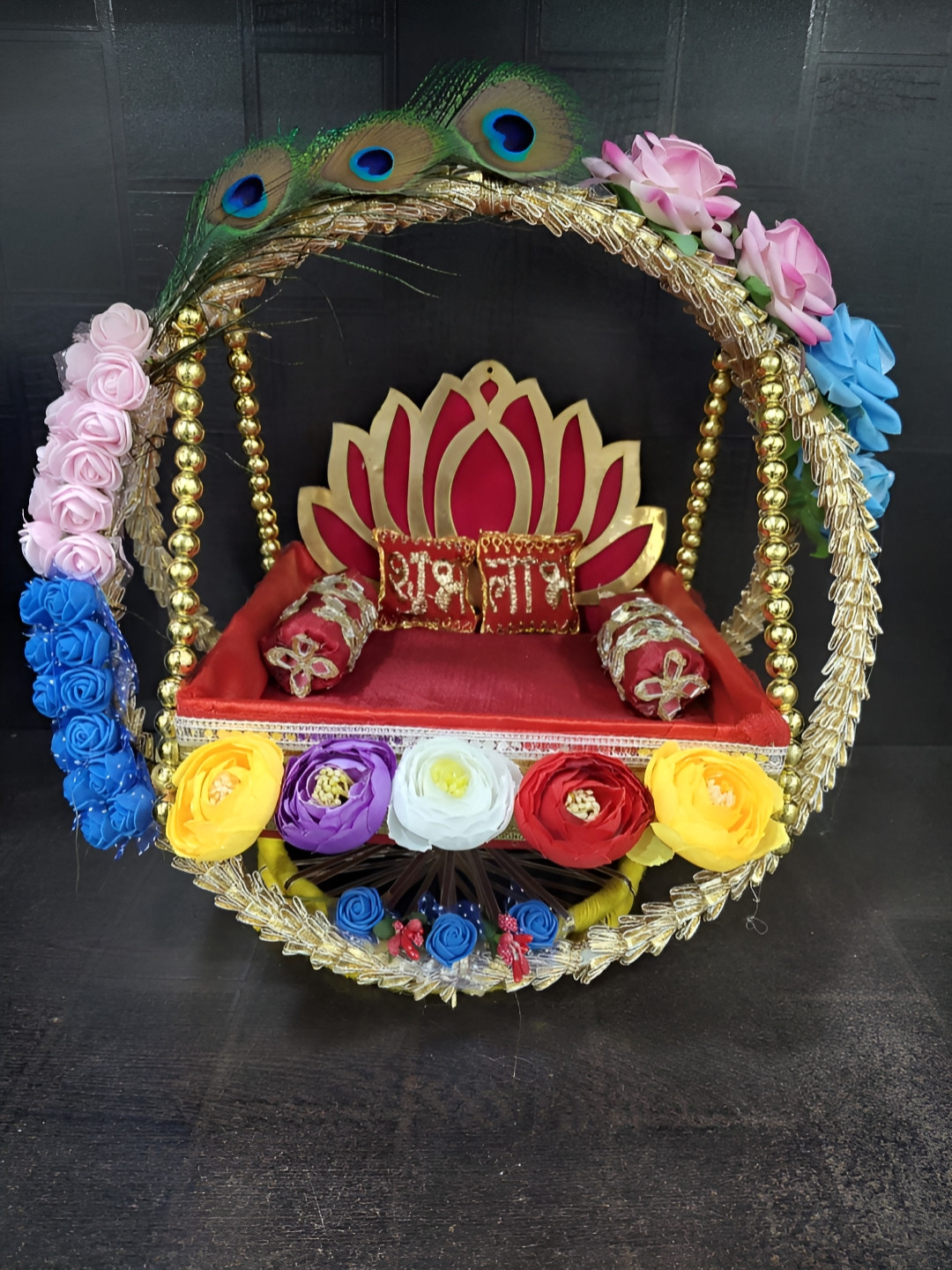 Sellplus Red & Yellow Jhula Festive Decor