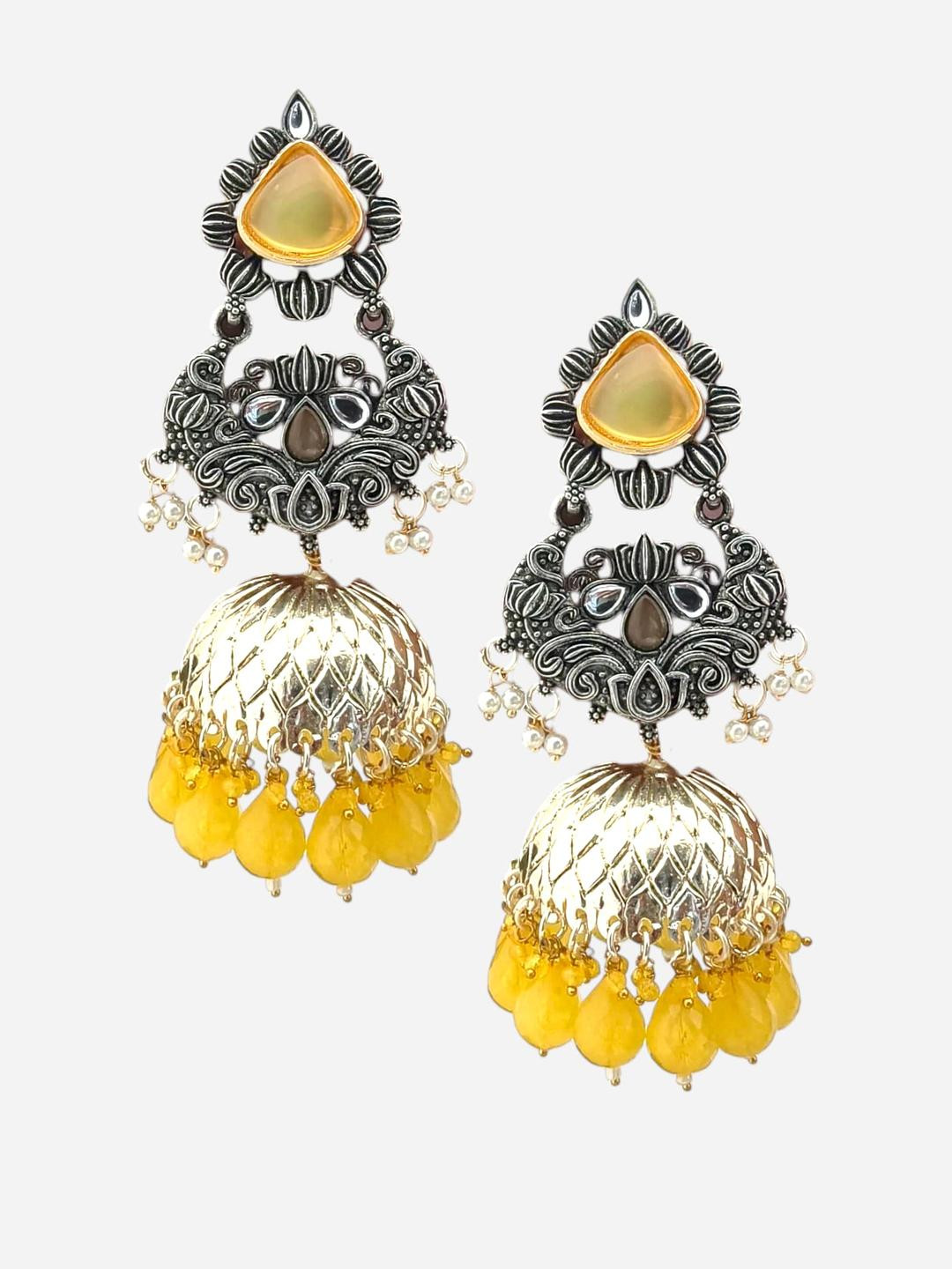 BFC - BUY FOR CHANGE Women Silver-Plated Alloy Jhumkas