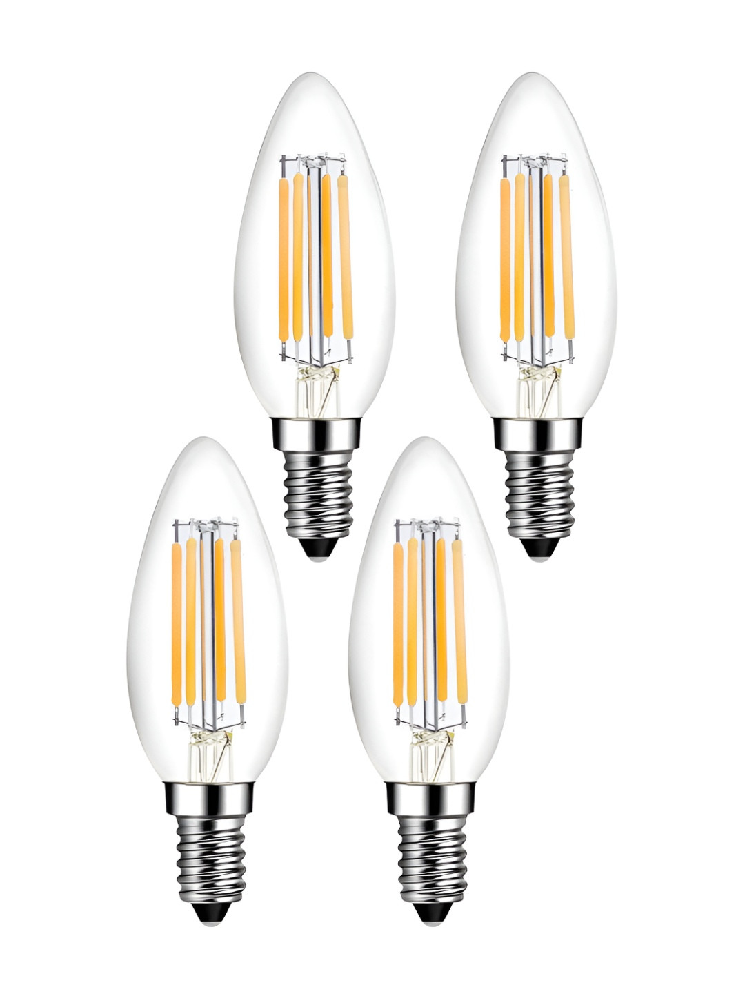 Mufasa Yellow 4 Pieces 4-Watts e14 Base C35 LED Filament Bulbs