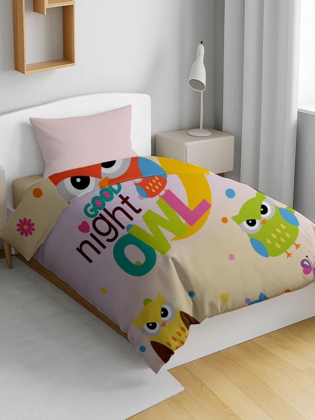 HOME PLUS STUDIOS Yellow Cartoon Characters Printed Mild Winter 150 GSM Crib Size Dohar