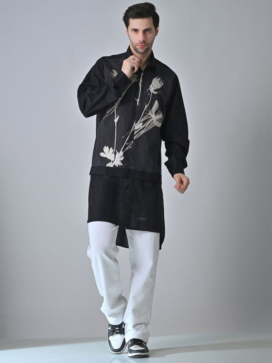 SAMANT CHAUHAN Men Dusk Garden Cotton Shirt