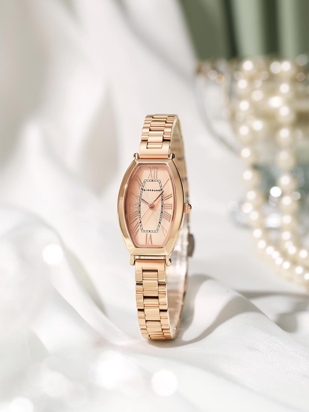 GIORDANO Women Printed Dial & Stainless Steel Straps Analogue Watch GZ-60100-44