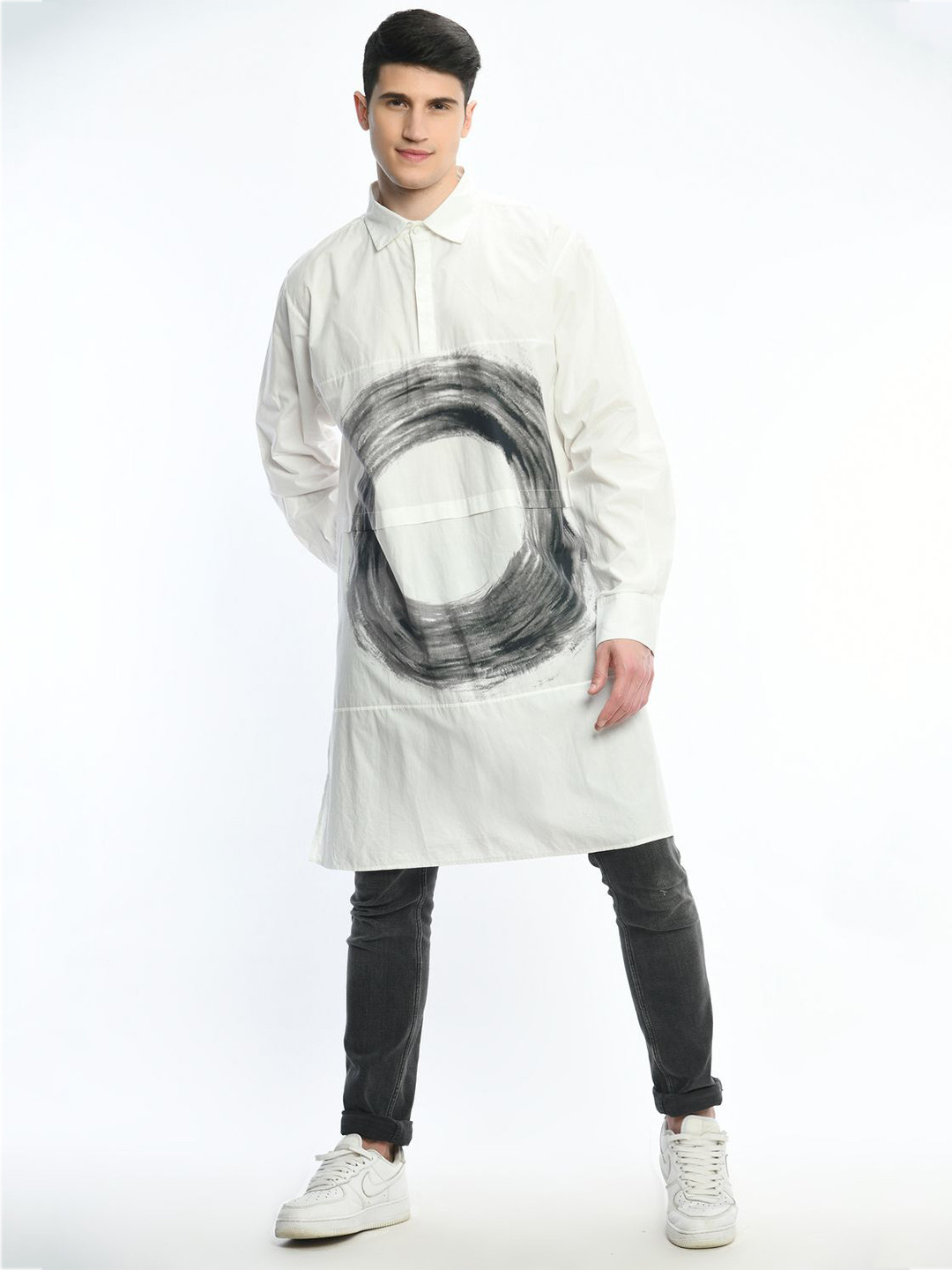 SAMANT CHAUHAN Men Printed Short Collar Kurta