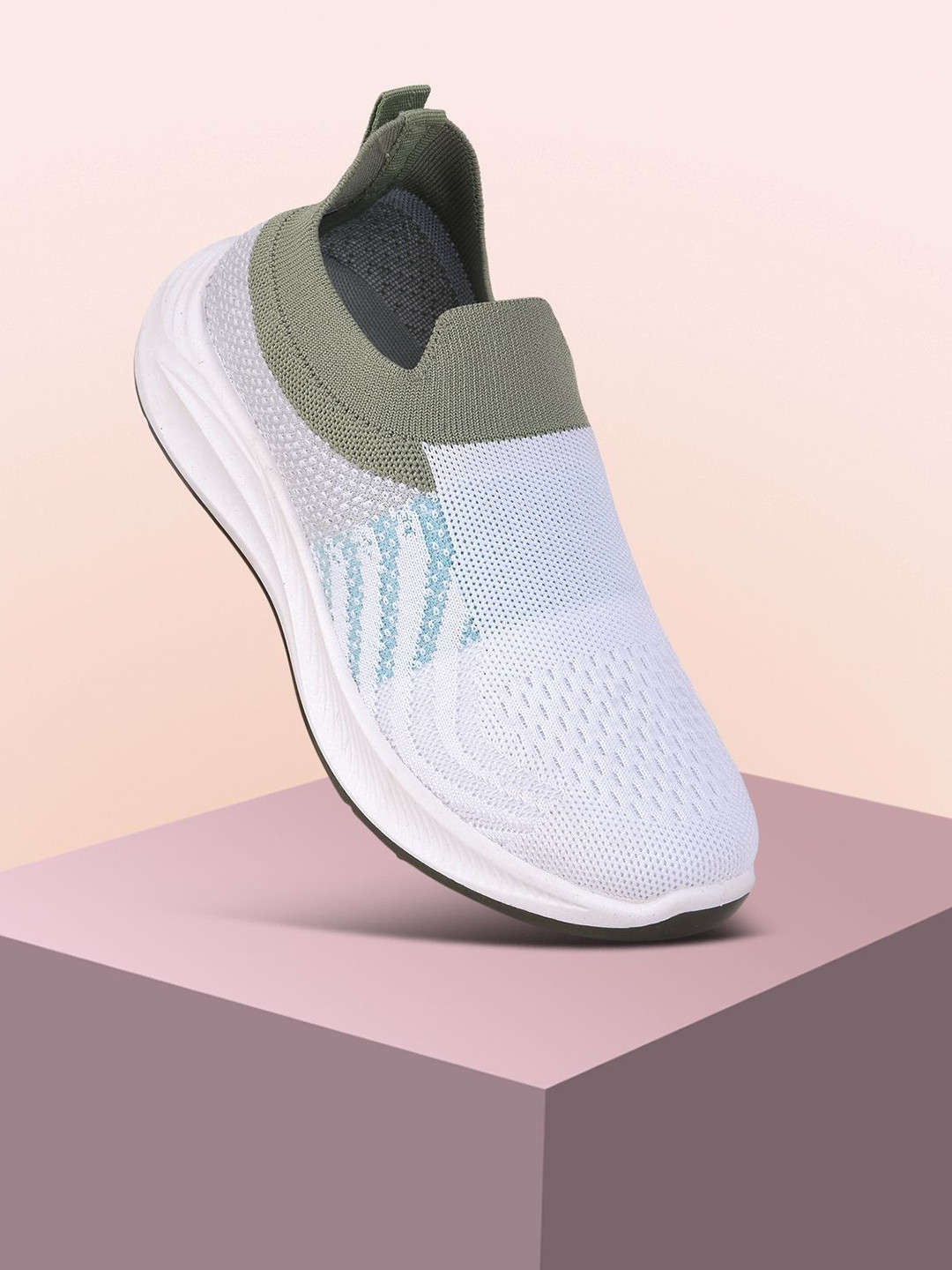 AMASA Women Woven Design Slip-On Sneakers