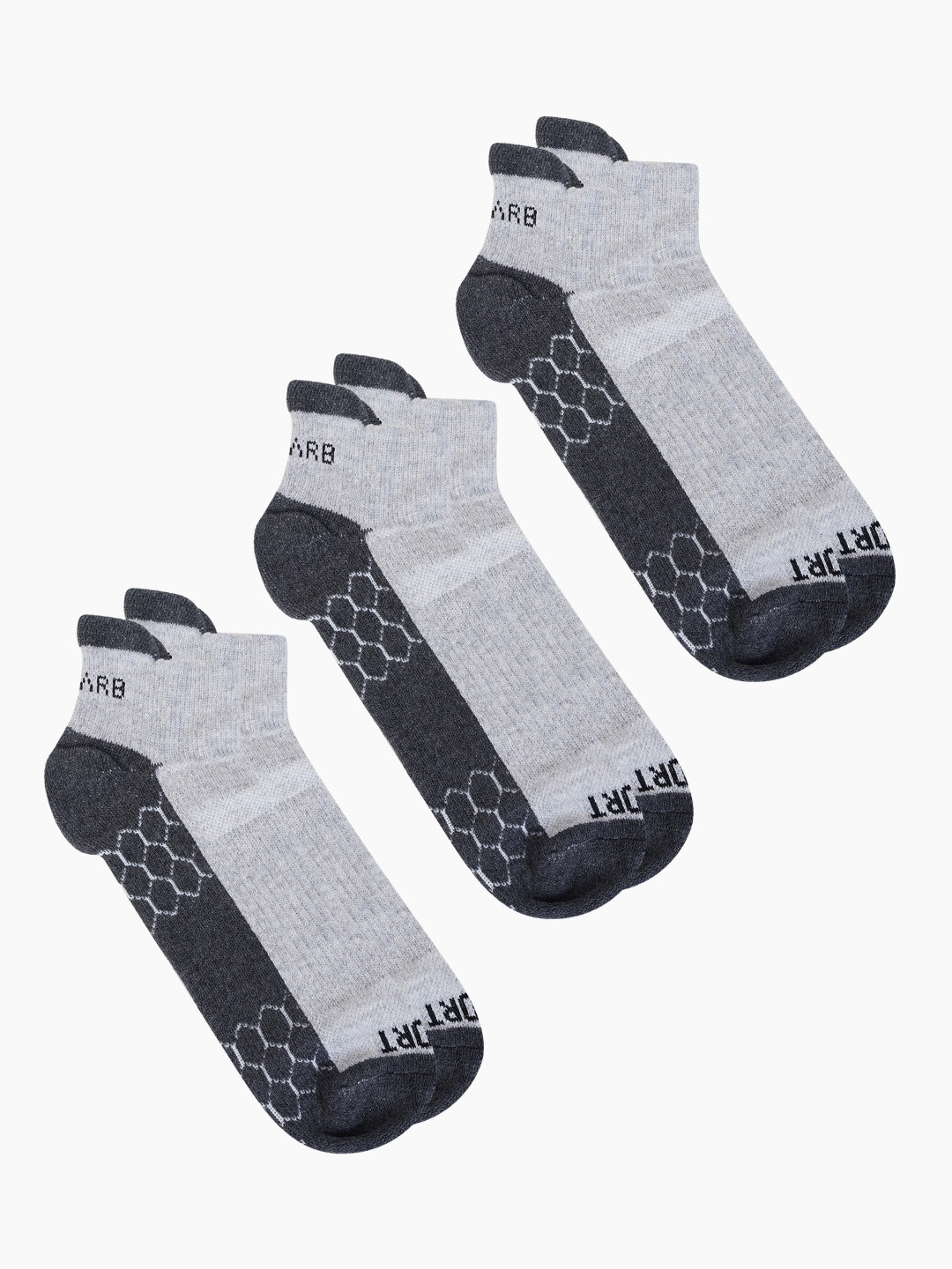AIR GARB Unisex Pack of 3 Ankle Length Power Fit Compression Sports Socks