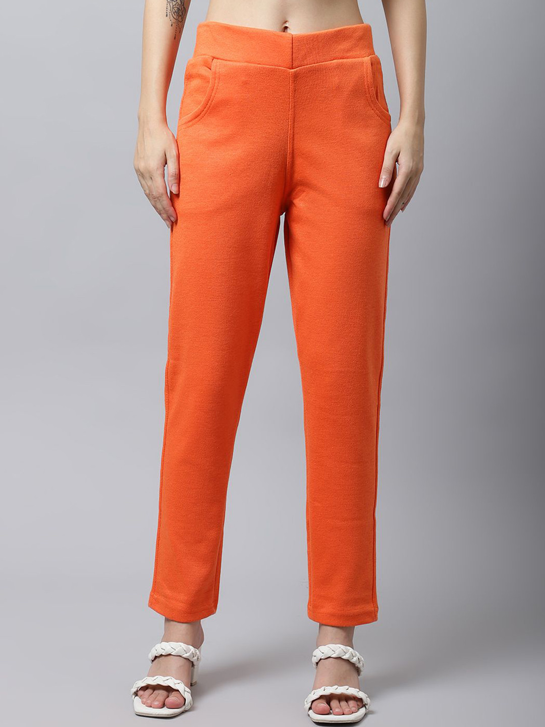 LEGITLOOKS Women Woolen Regular Fit Trouser with Pocket