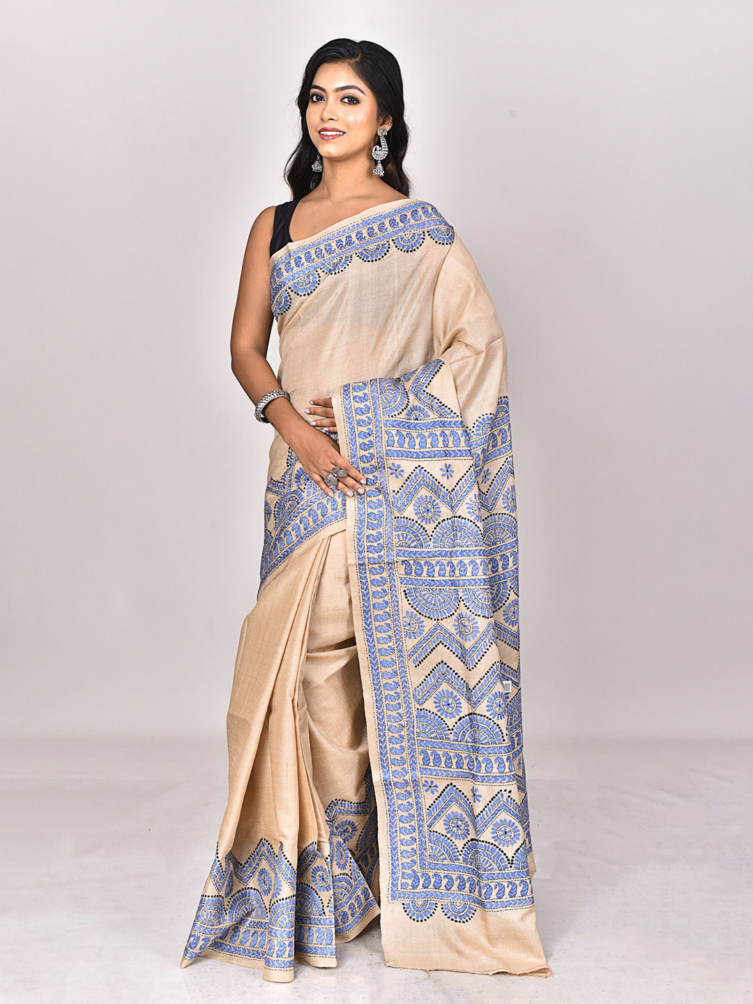 RAM SHYAM collection Kantha Work  Saree