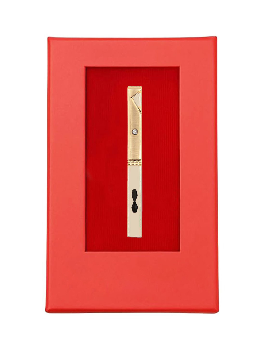 Leonardi Gold-Plated Artificial Stones Studded Minimal Tie Pin