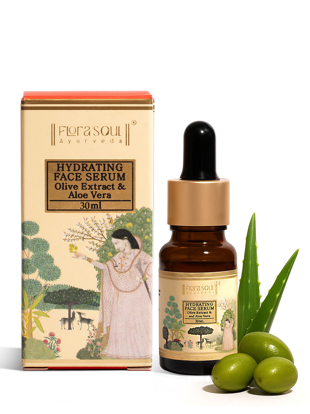FloraSoul Ayurveda Hydrating Face Serum With Olive Oil Extract- 30 ml