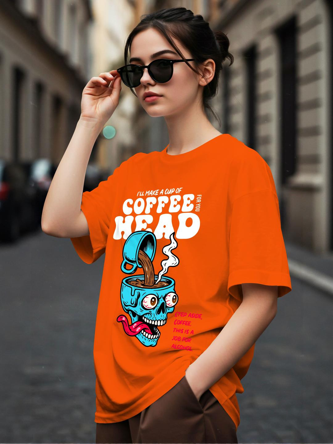 Dagcros Women Oversized Graphic T-Shirt Loose Fit Casual Tee