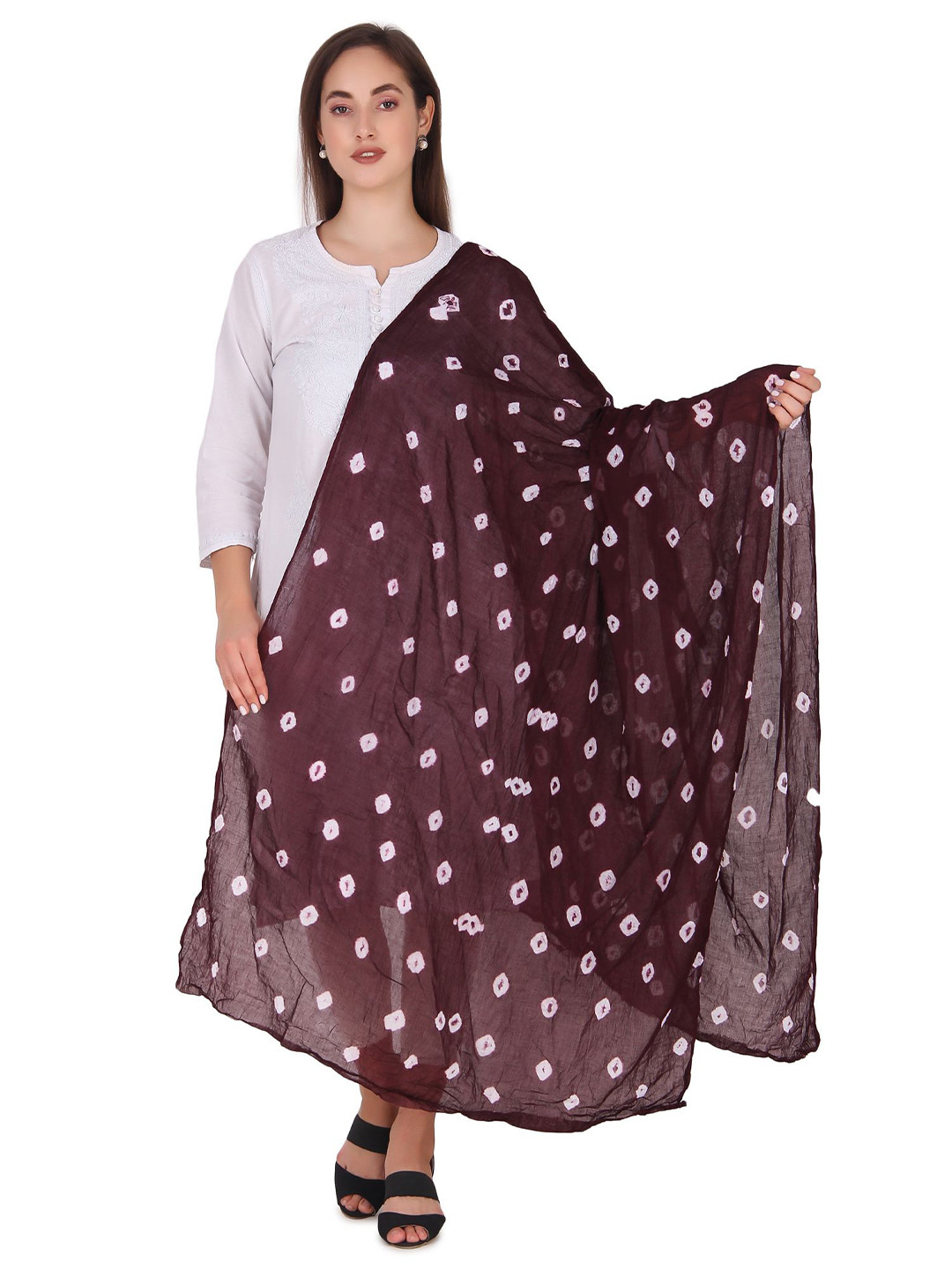 Traditions Bazaar Bandhani Dyed Cotton Dupatta