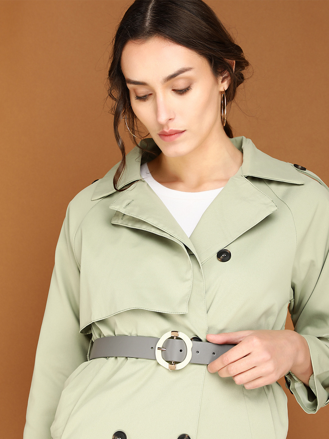 LULU & SKY Women Push Pin Closure Casual Belt