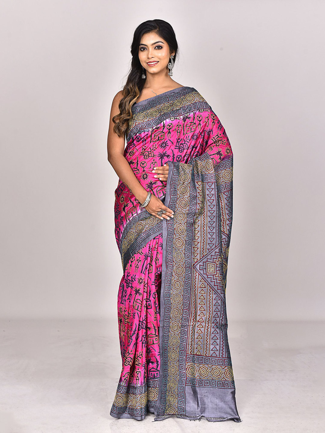 RAM SHYAM collection Warli Printed  Saree