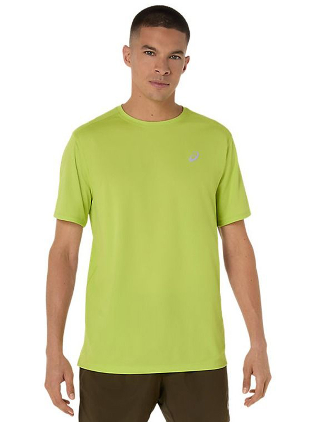 ASICS Mens Neon Lime Silver Ss T Shirt