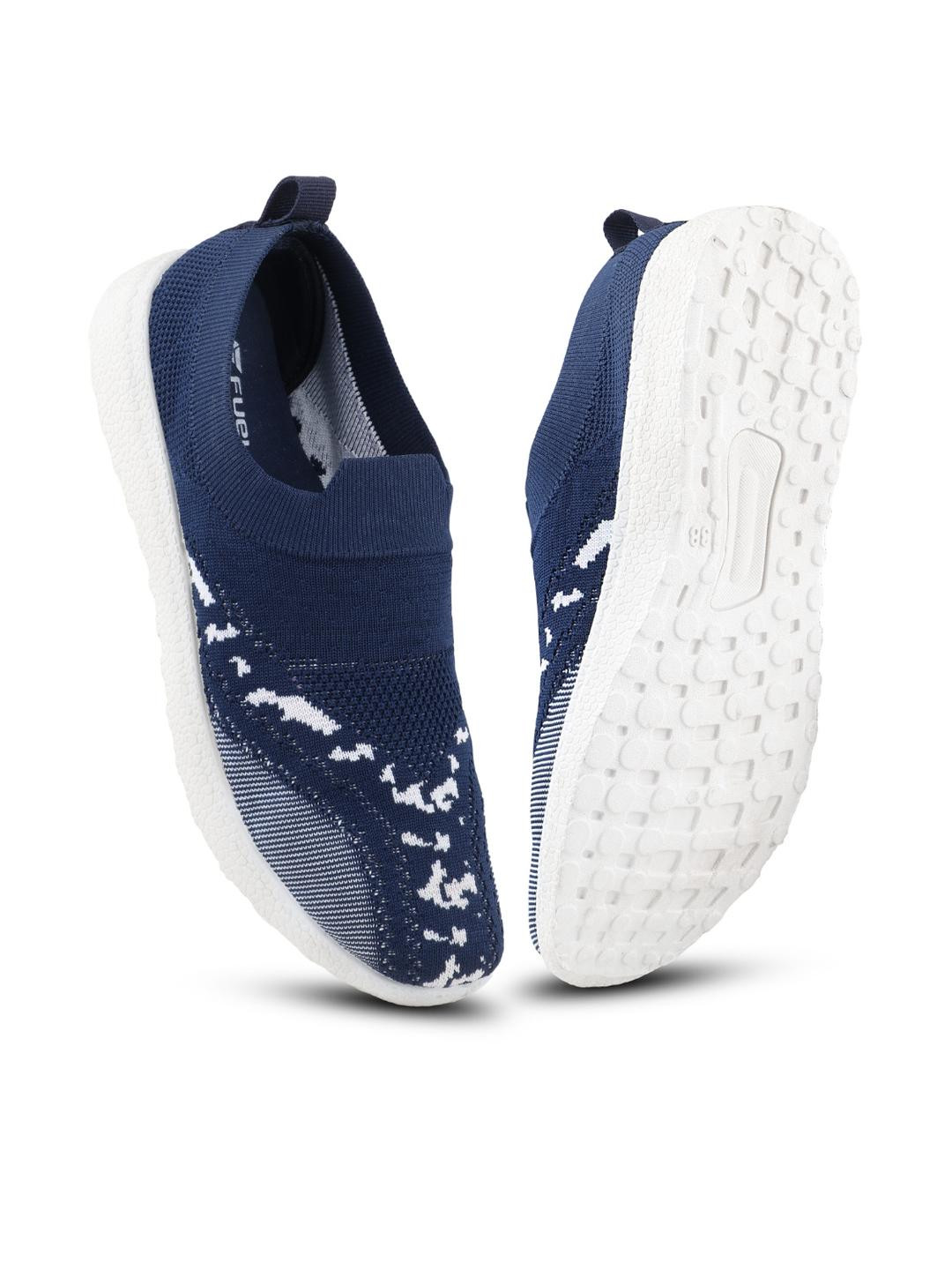 FUEL Women Navy Blue Mesh Slip-On Sneakers