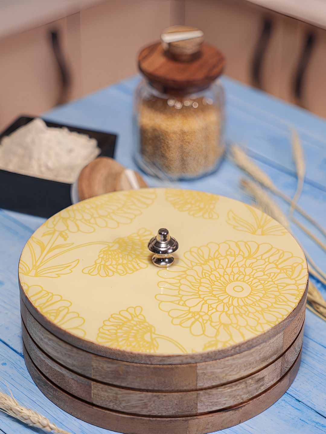 Ireka Homes Brown Wooden Roti Box