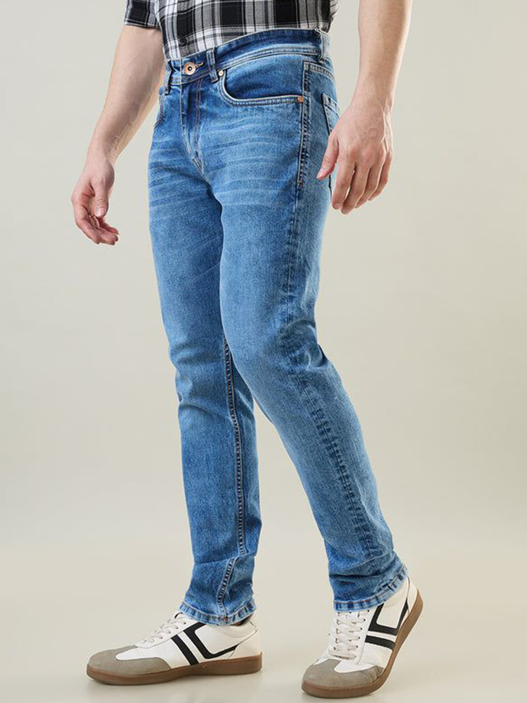 TIM PARIS Ferdinand Men Original Tapered Fit Mid-Rise Stretchable Jeans
