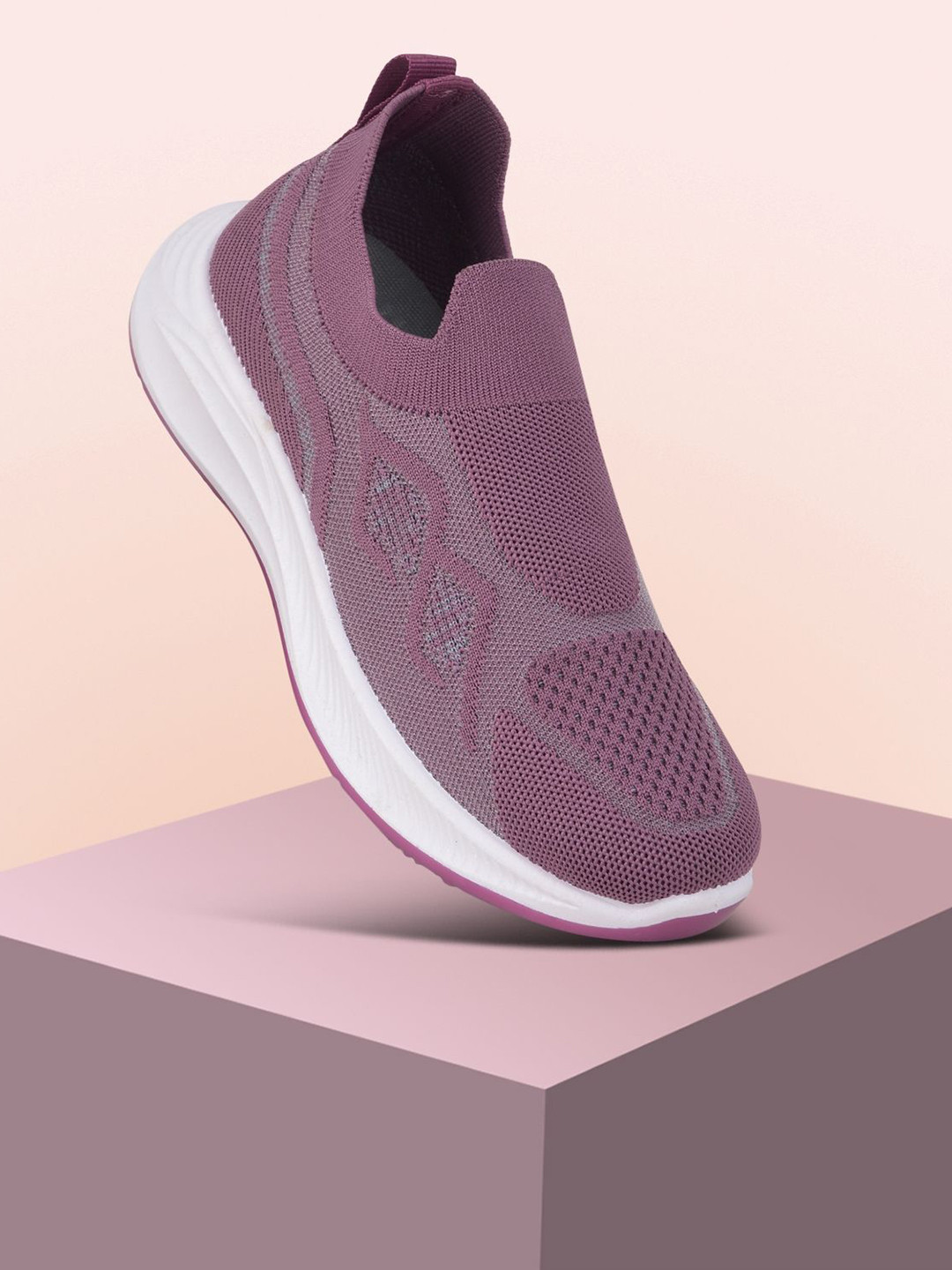 AMASA Women Textured Slip-On Sneakers