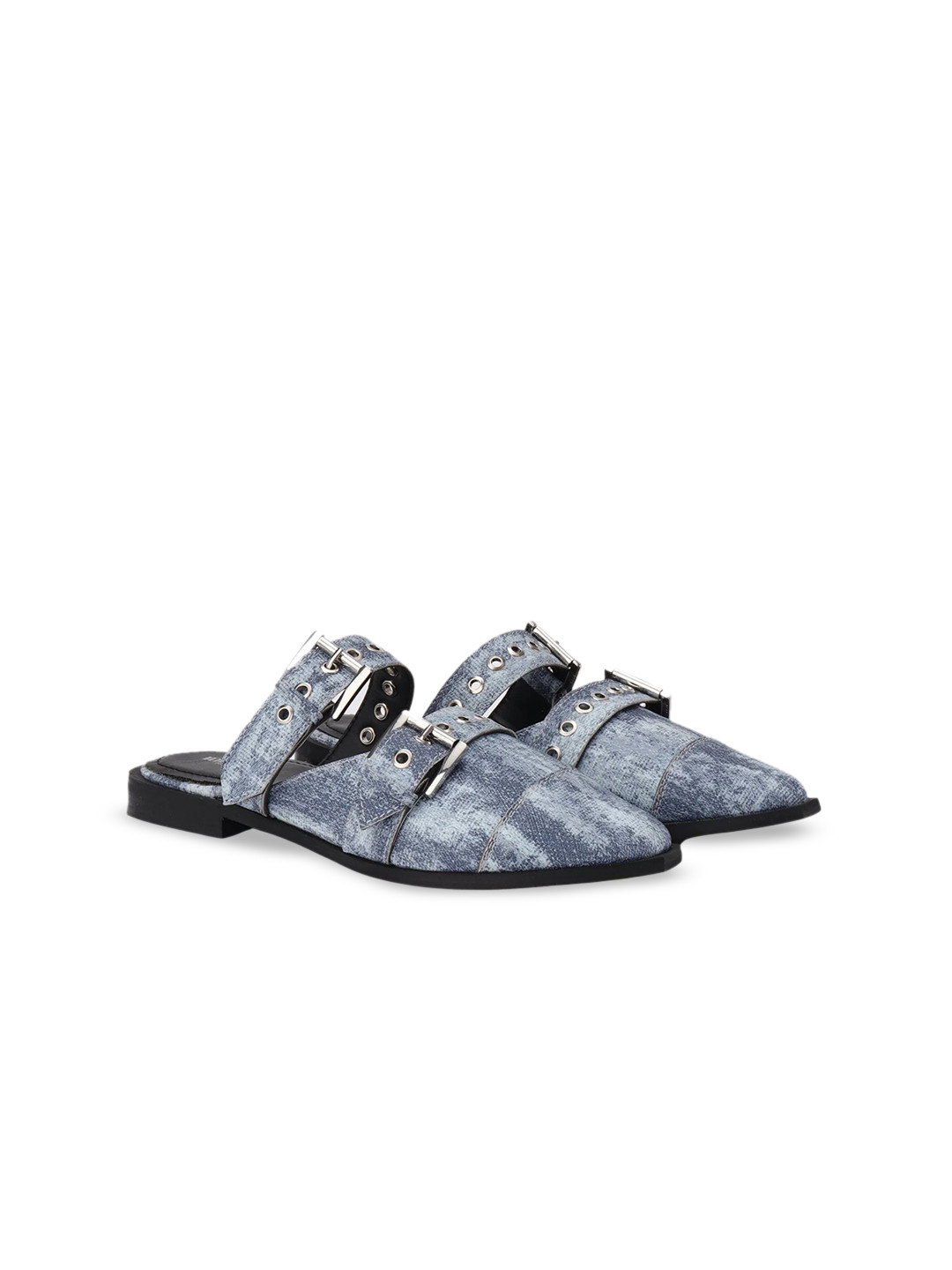 Mistry Women Leather Buckle Mules