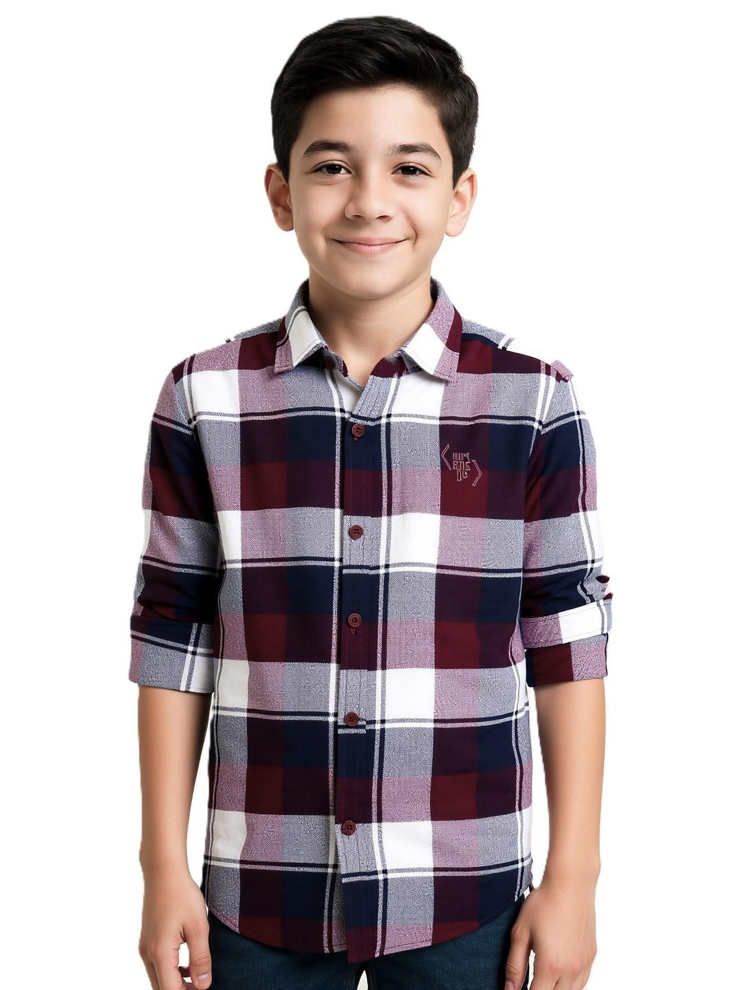 CAVIO Boys Checks Full Sleeve Casual Shirt