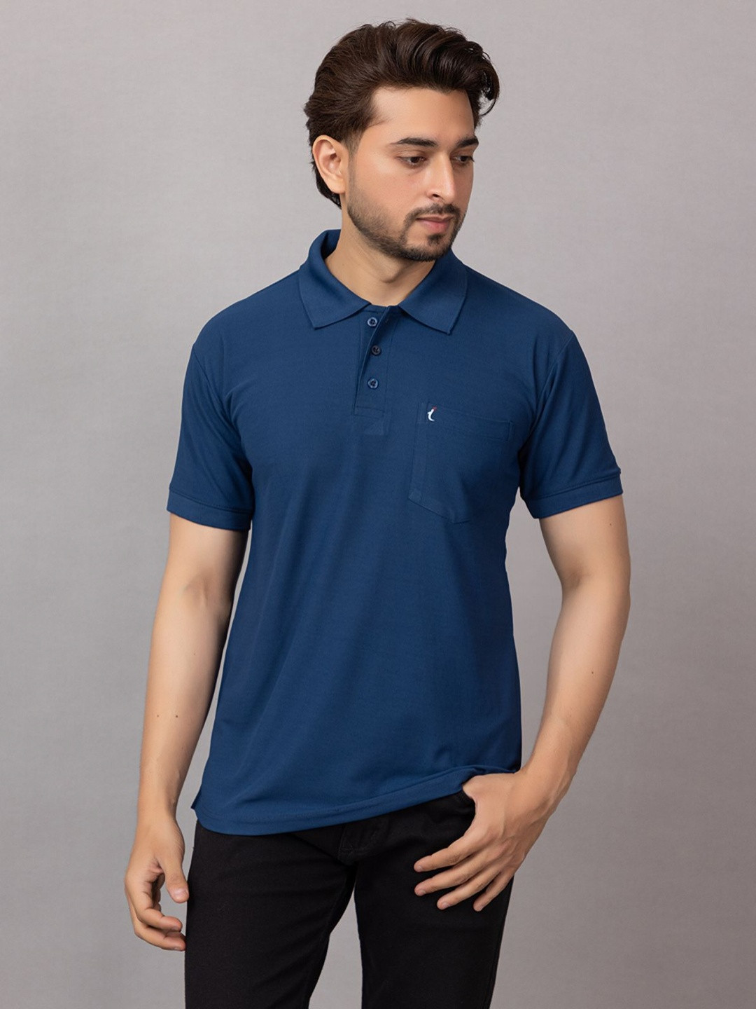 INSPRIE Polo Collar Short Sleeves Regular Fit T-shirt