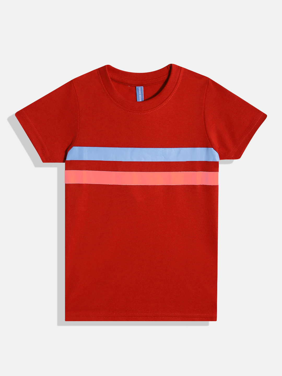 GAME BEGINS By Eteenz Boys Striped Premium Cotton T-shirt