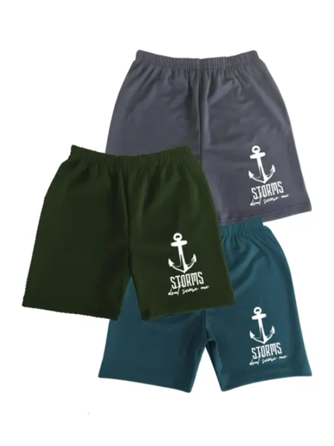 RAZCALJACK Kids Pack of 3 Printed Shorts