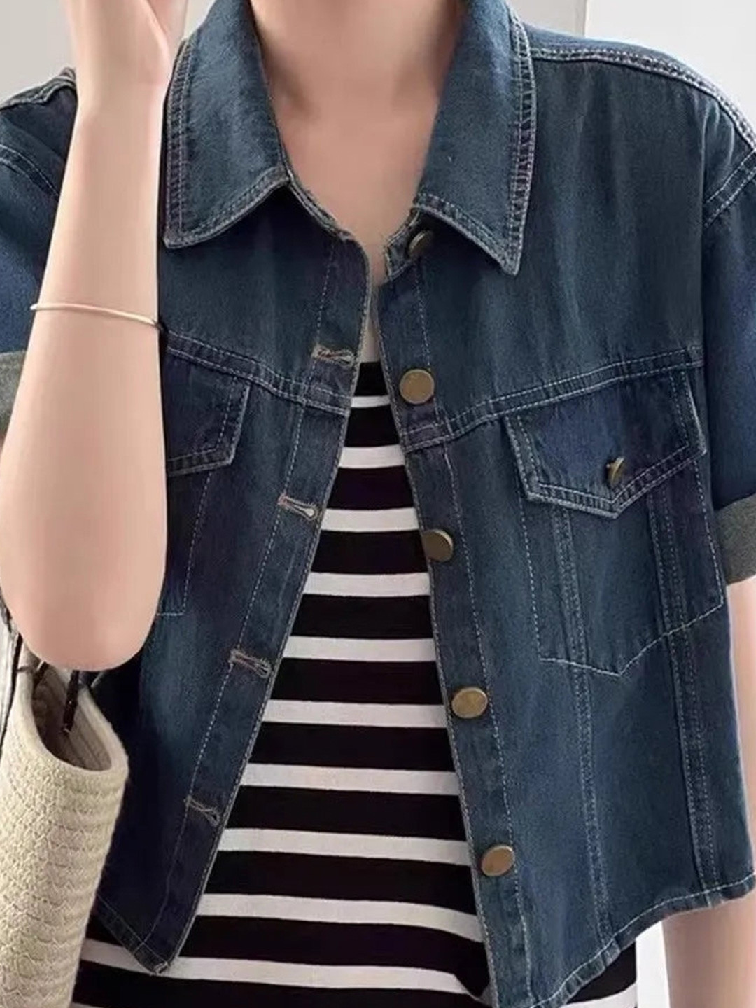 Outzidr Classic Denim Casual Shirt