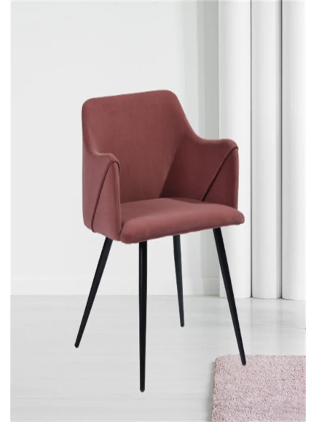 DOE BUCK Metal Pink Tufted Chair