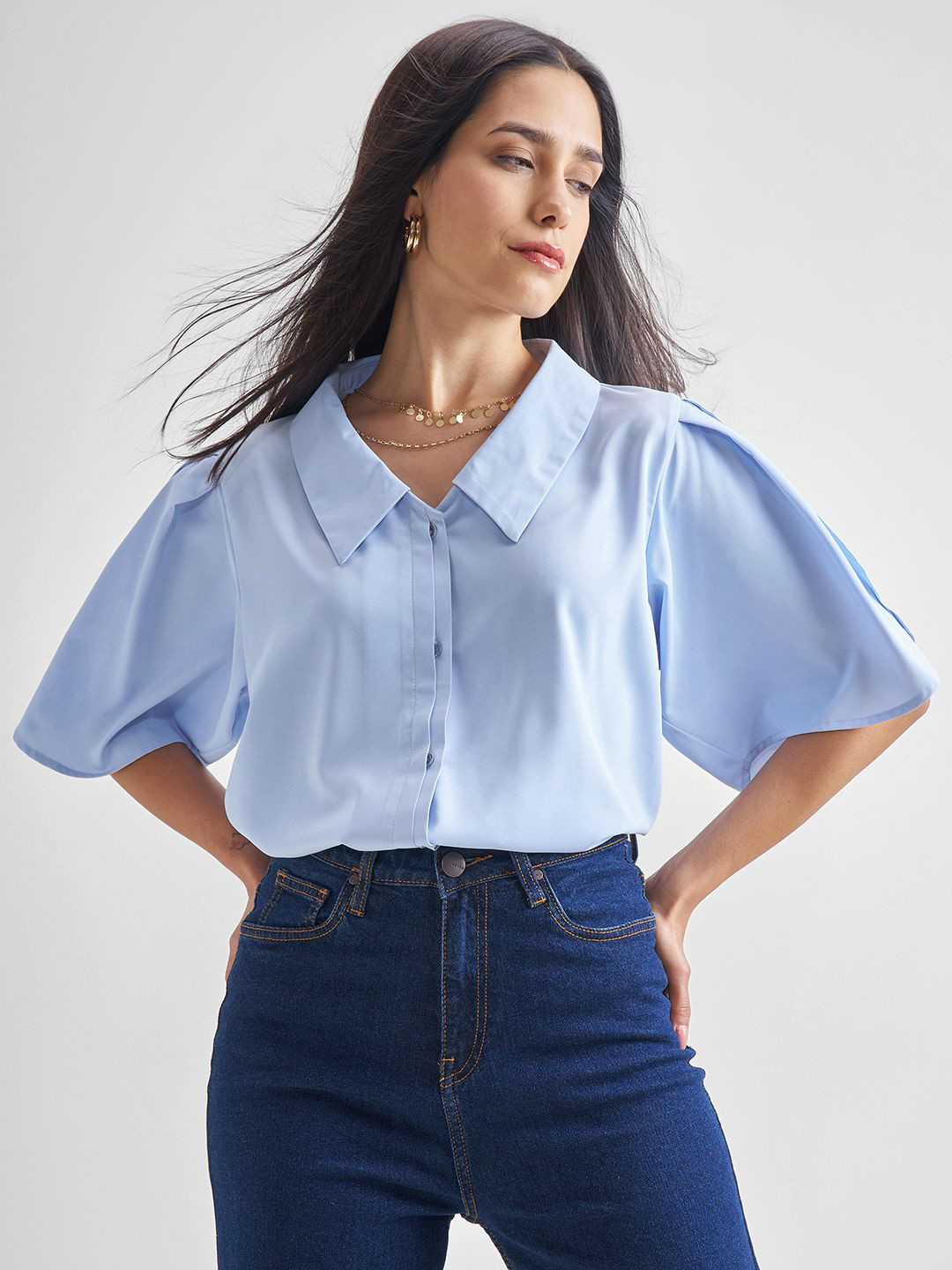 CHIC BY TOKYO TALKIES Women Chelsea Collared Shirt Style Top