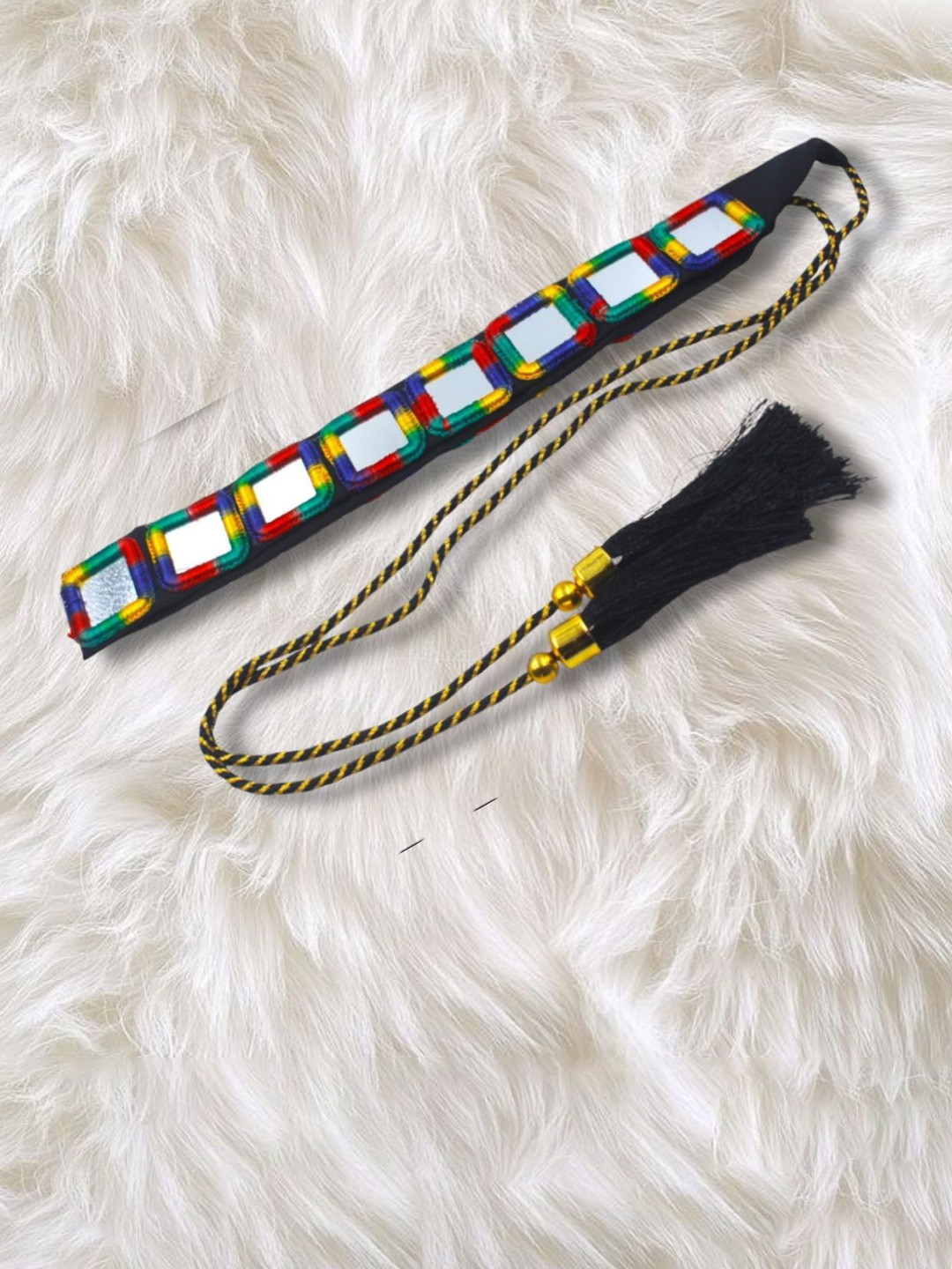Niddleman Mirror Studded Cotton Saree Accessory