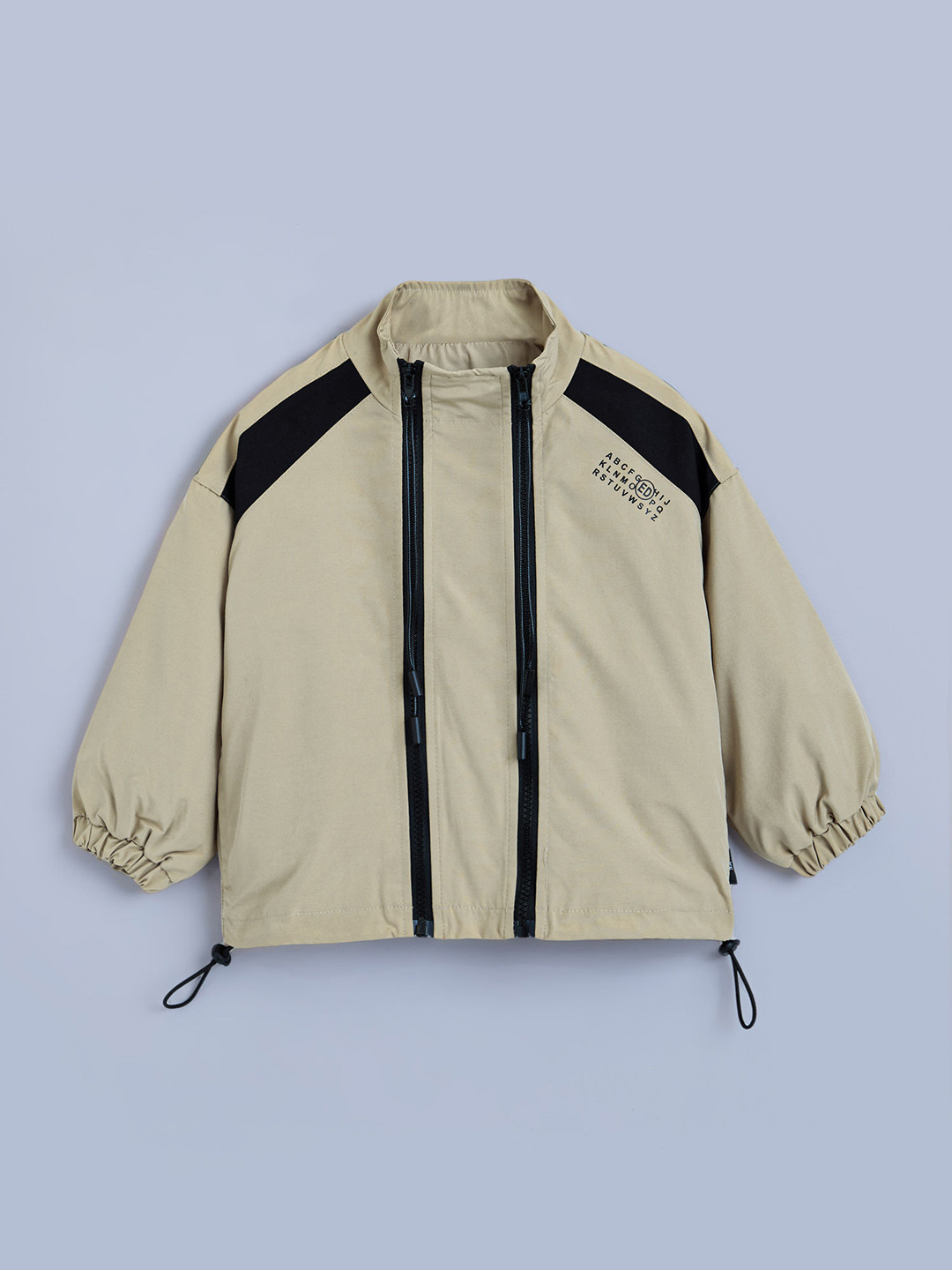 Hopscotch Boys Beige Polyester Printed Jackets