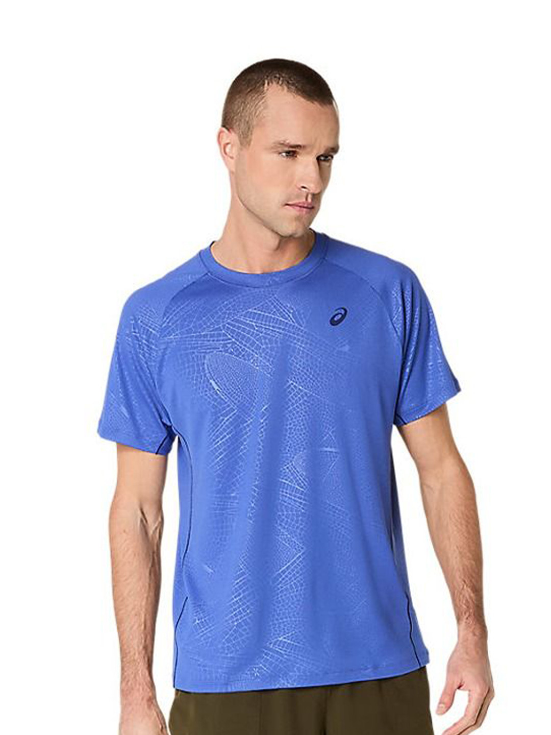 ASICS Mens Dark Cobalt Game All Over Print Ss T Shirt