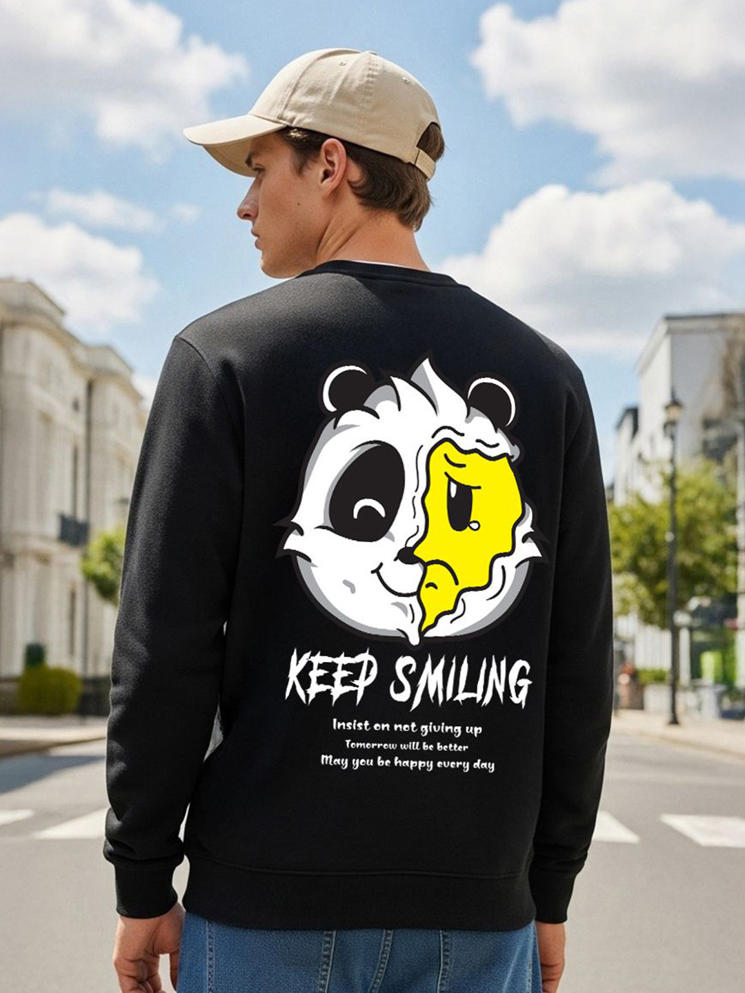BENNY BROOKS Men Humour and Comic Printed Sweatshirt