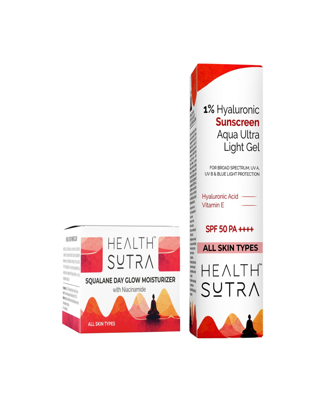 HEALTH SUTRA Set Of 2 Squalane Day Glow Moisturizer Sunscreen Gel 100 g Each