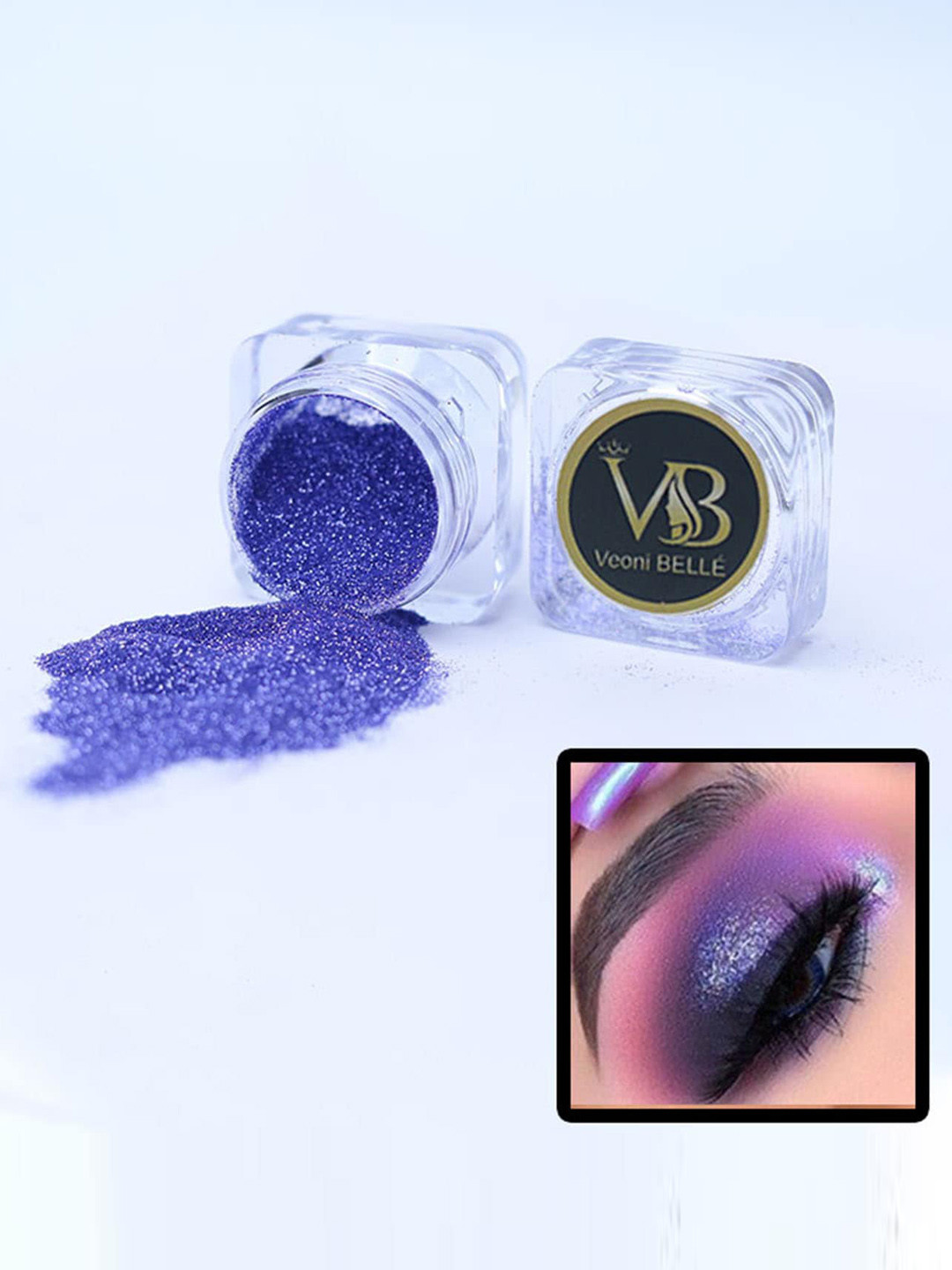 Veoni BELLE Colorful Shimmer Waterproof Glitter Eyeshadow Powder 5g - Mauve Purple