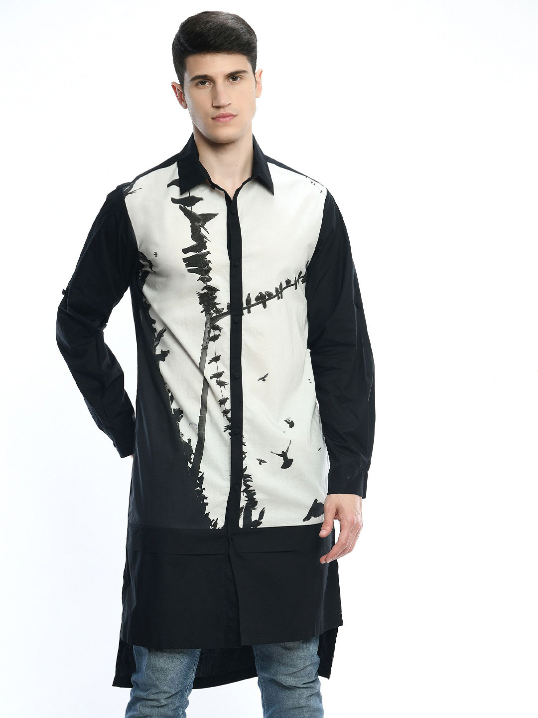 SAMANT CHAUHAN Men Relaxed Fit Animal Printed Spread Collar Cotton Casual Shirt