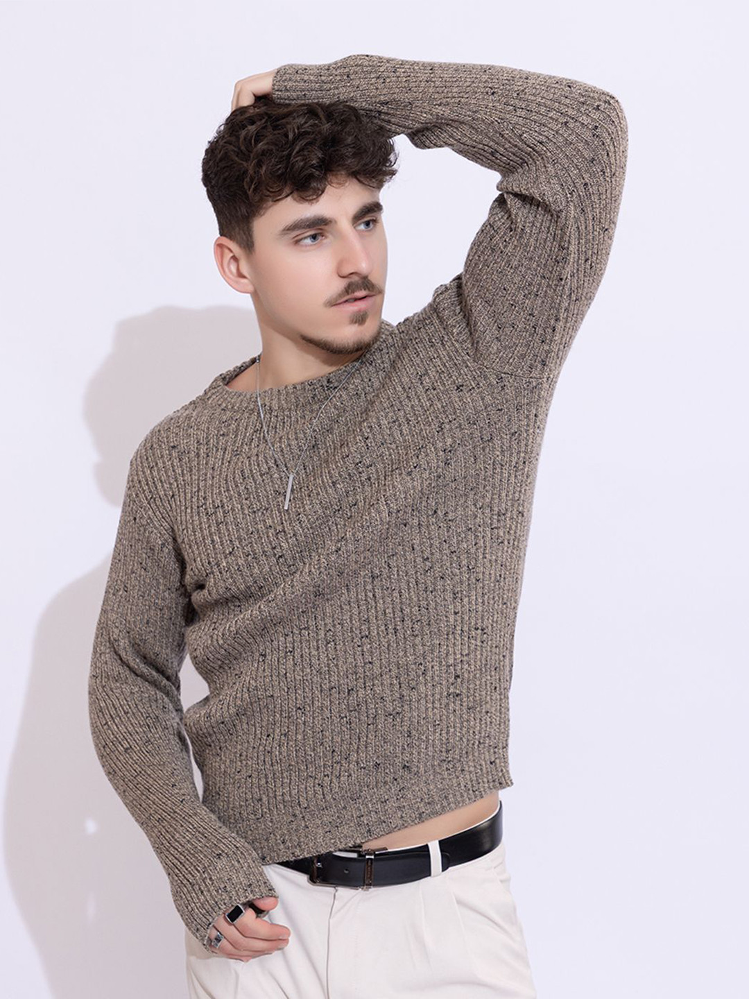 ARMISTO Italia Men Ribbed Pullover Sweater