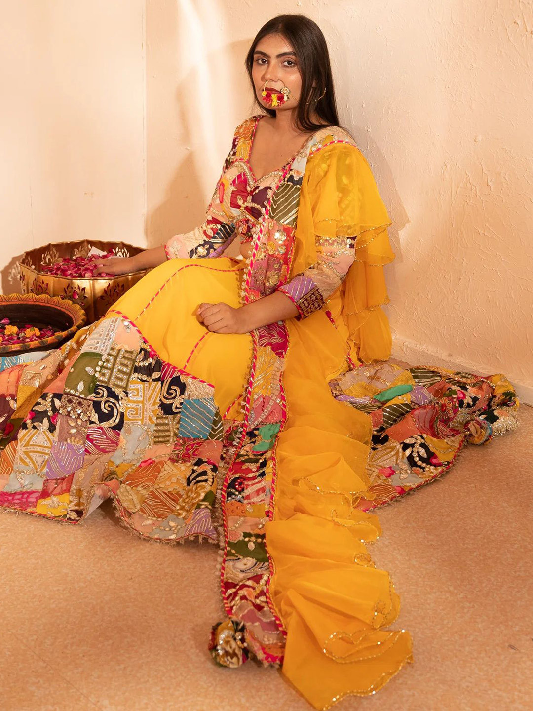 Tussya by Shreya Printed Thread Work Ready to Wear Lehenga & Blouse With Dupatta