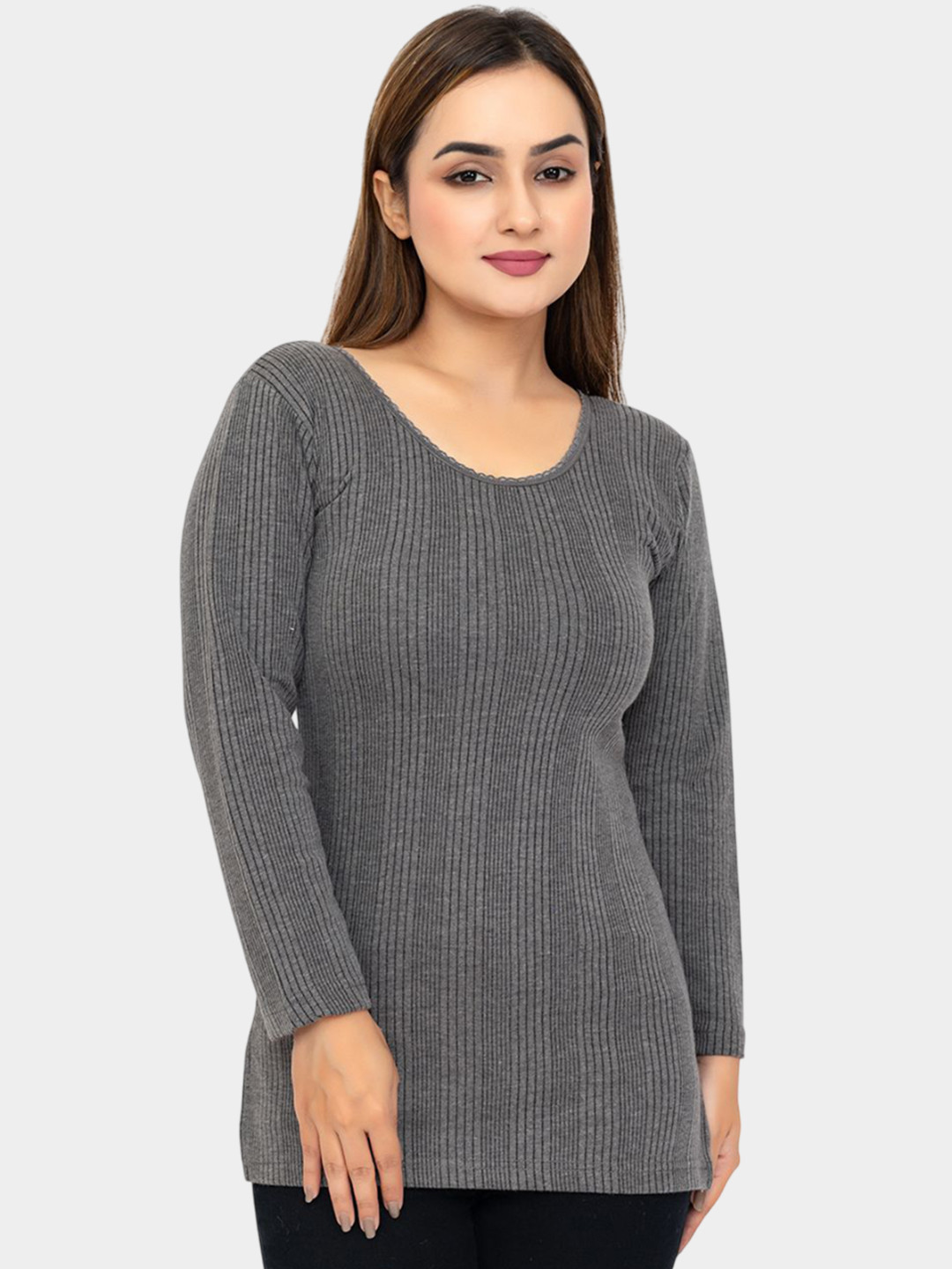 FIRST SLEEP Long Sleeved Round Neck Thermal Tops