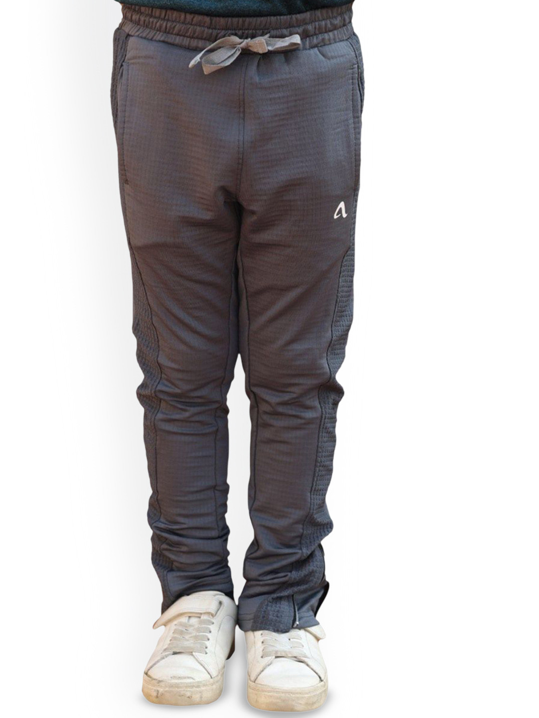APPALUZO Boys Textured Mid Rise Track Pants