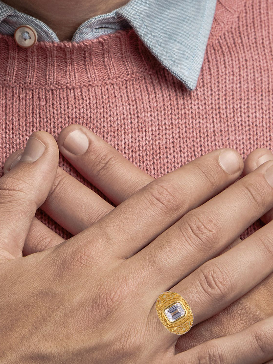 C KRISHNIAH CHETTY JEWELLERS PVT LTD Men 22KT  Finger Ring Gold-9.74g