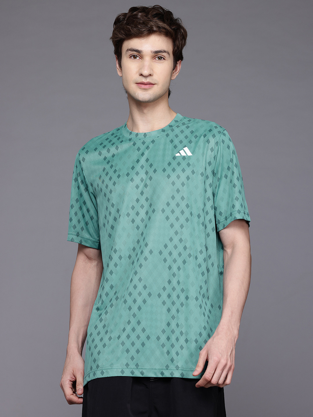 ADIDAS Geometric Print Climacool Club Tennis T-shirt