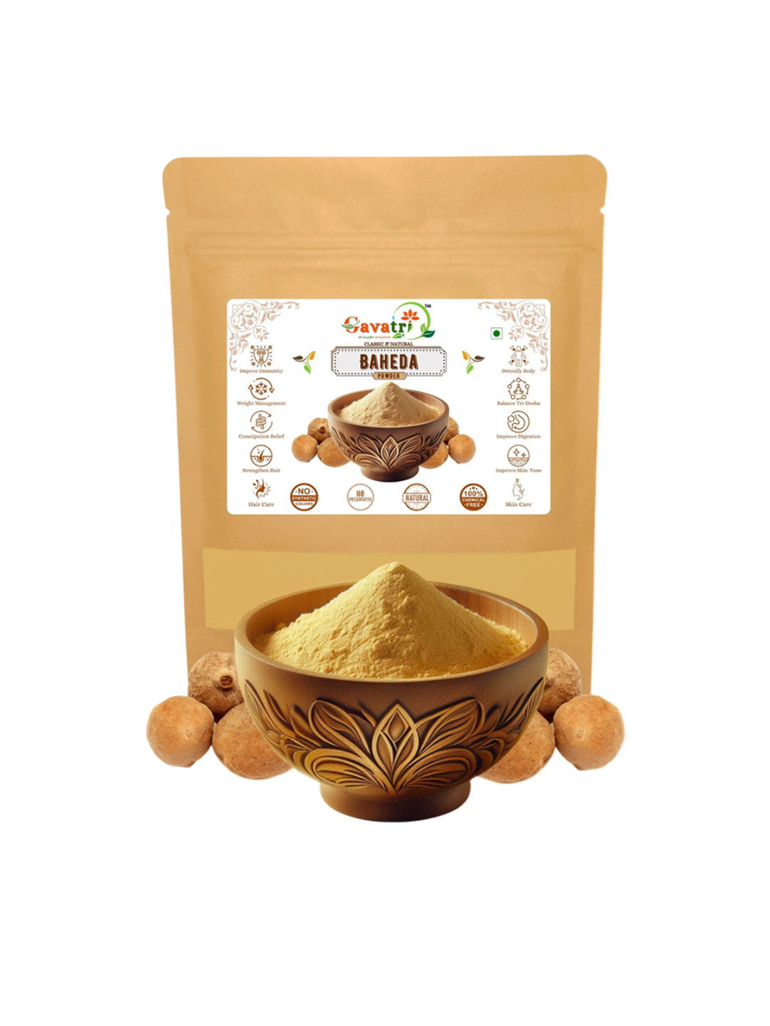 Gavatri Natural Baheda Powder - 750 g