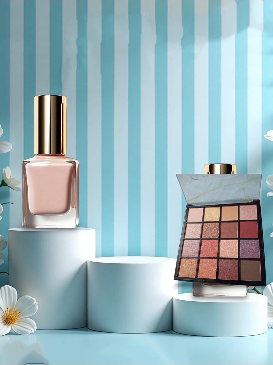 COSMO HUB Long Lasting 16 Color Shimmer Shade Eyeshadow Palette - 70 ml