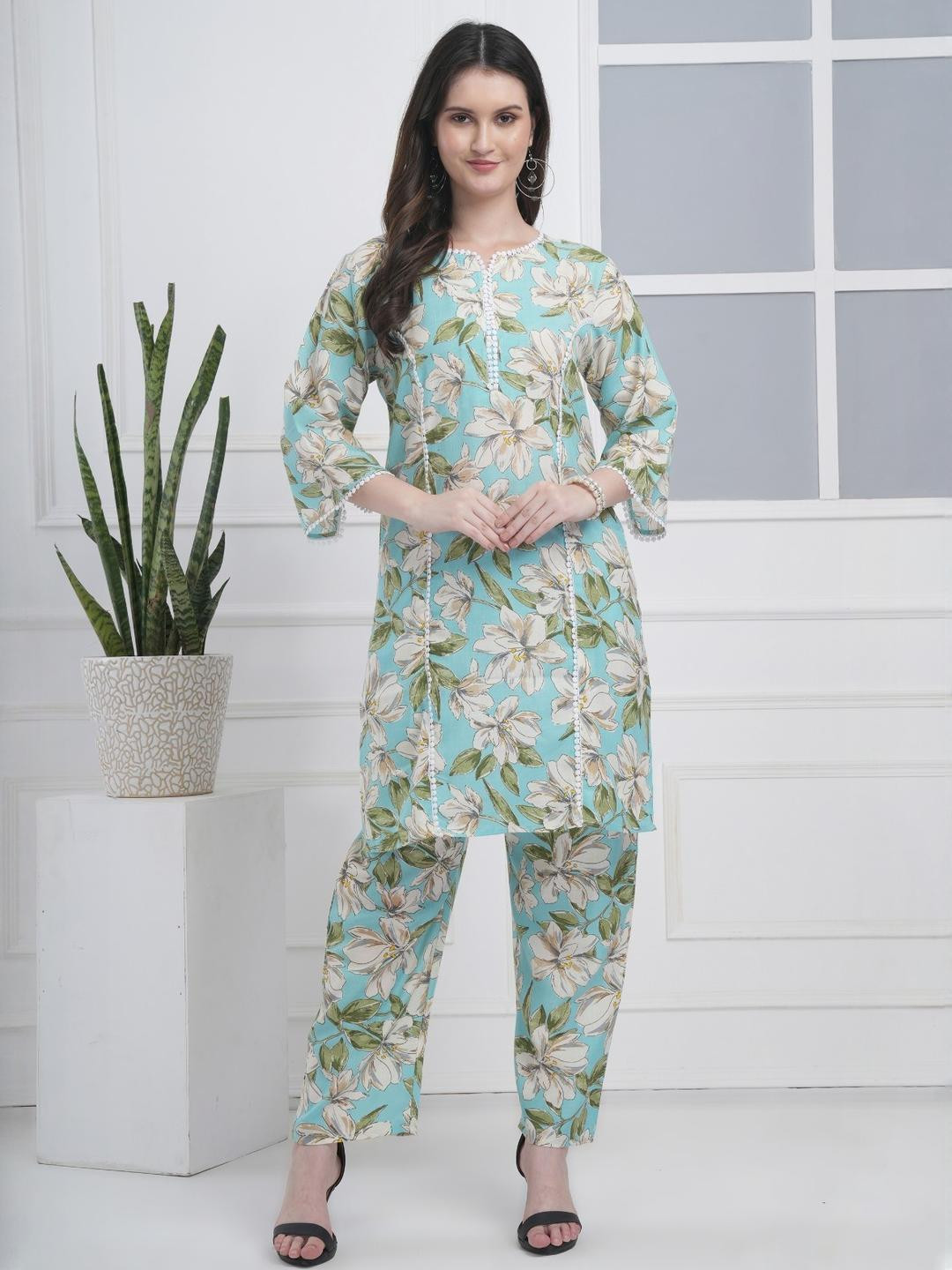 Dreambe Women Floral Printed Regular Kurta Set