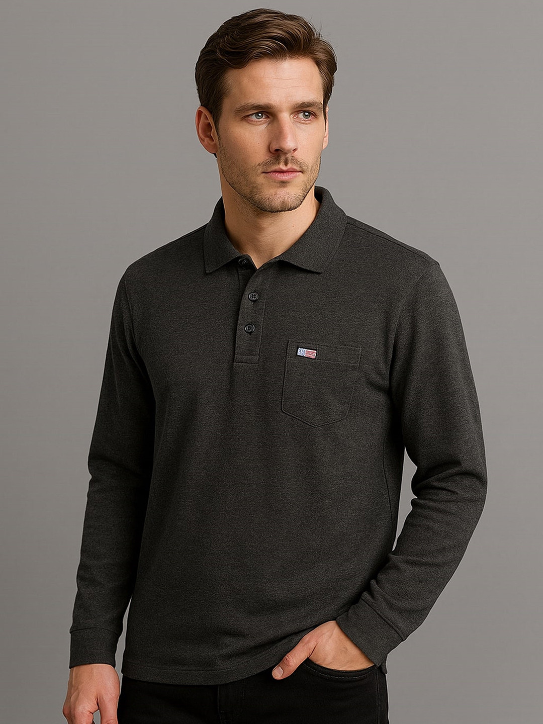 SANDPIPER Polo Collar Cotton T-shirt